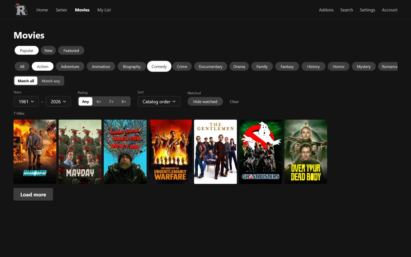 Movies filtered by Action and Comedy
